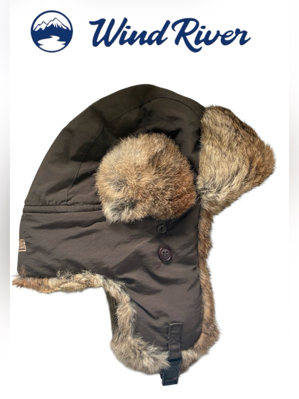 RABBIT FUR TRAPPER HAT WINDRIVER XL